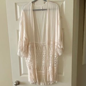 Xhilaration Cream Boho Kimono